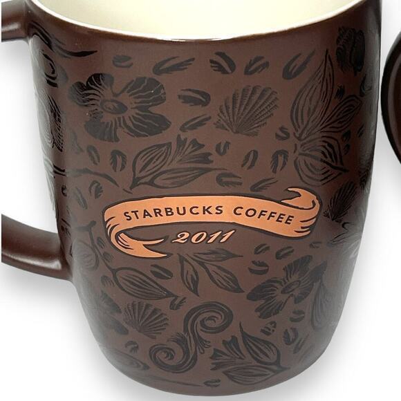 Starbucks Split Tail Mermaid Siren Coffee Mug 2011 40th Anniversary Set of‎ 2 - Picture 3 of 9
